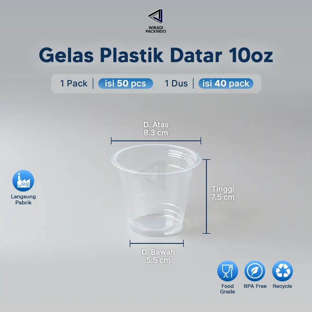 Gelas Plastik Datar