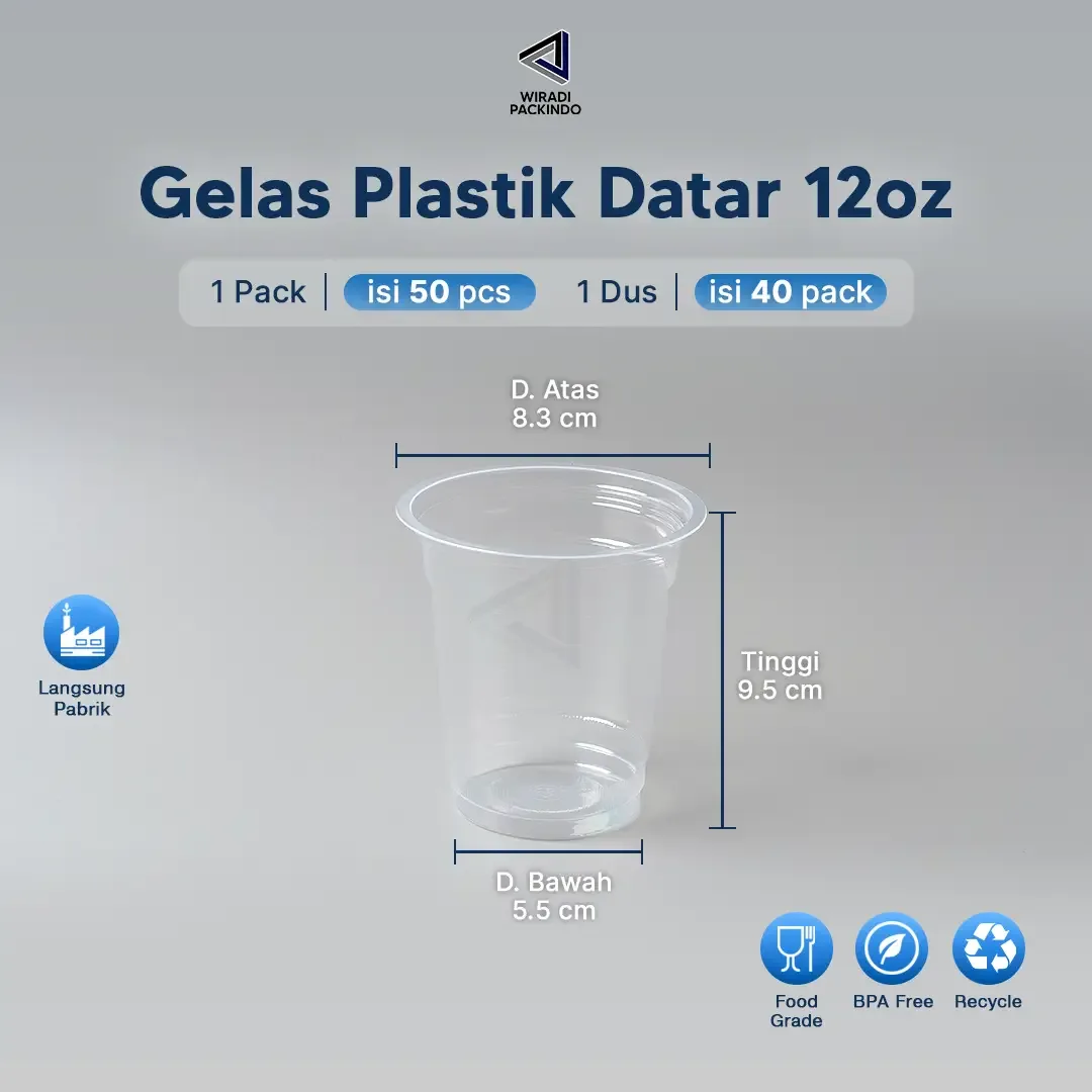 Gelas Plastik Datar