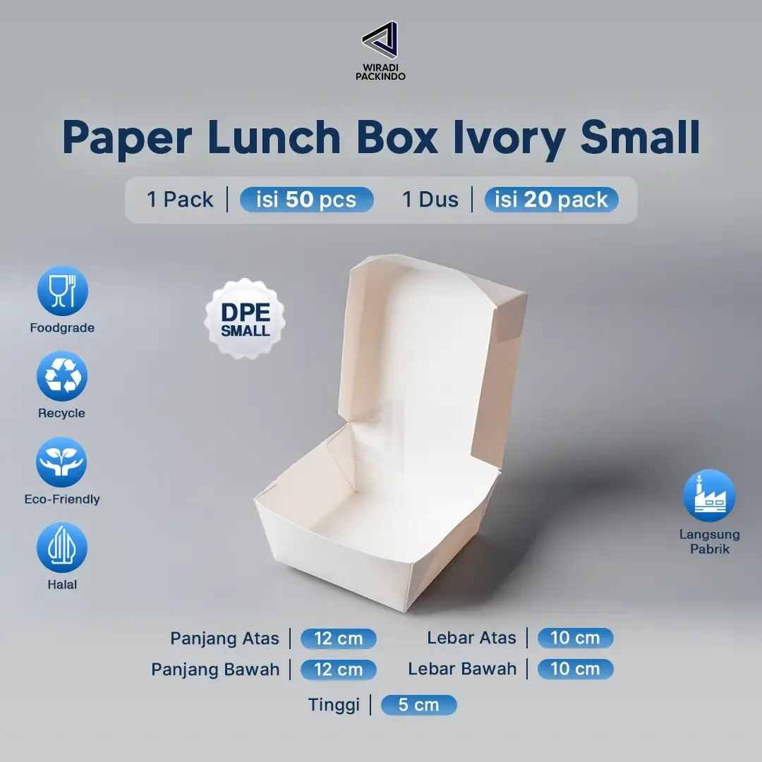 Paper Lunch Box Ivory Forming