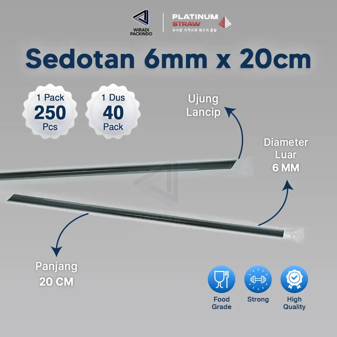 Sedotan Plastik Hitam