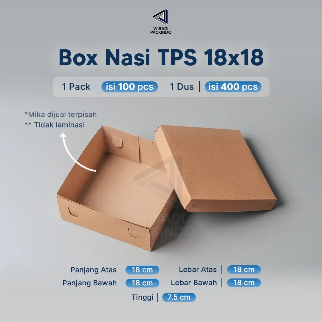 Dus Nasi Kraft Tutup Pisah