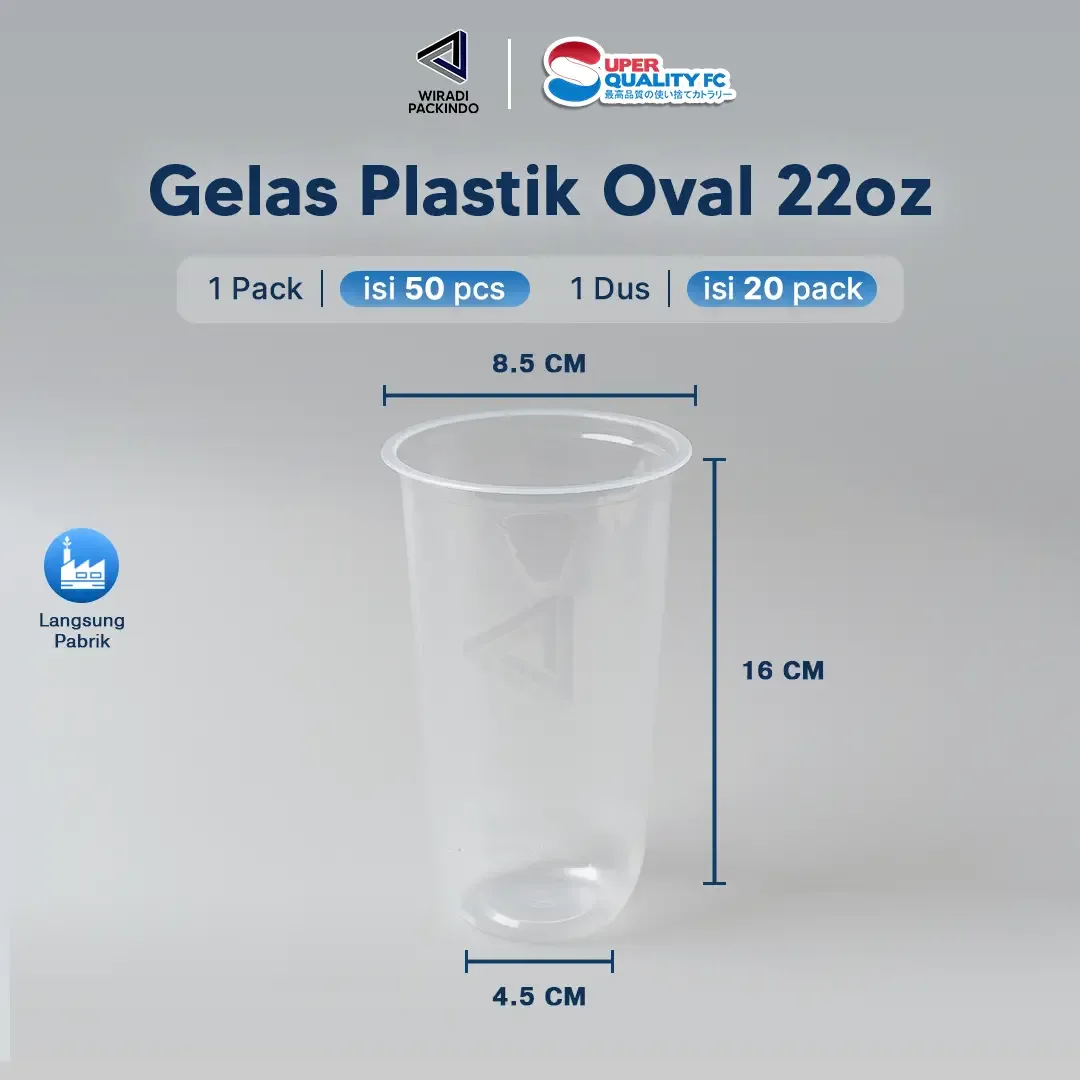Gelas Plastik Oval