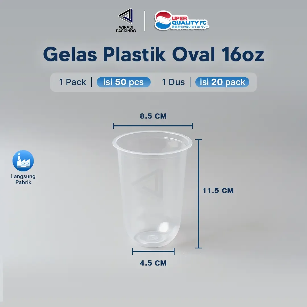 Gelas Plastik Oval