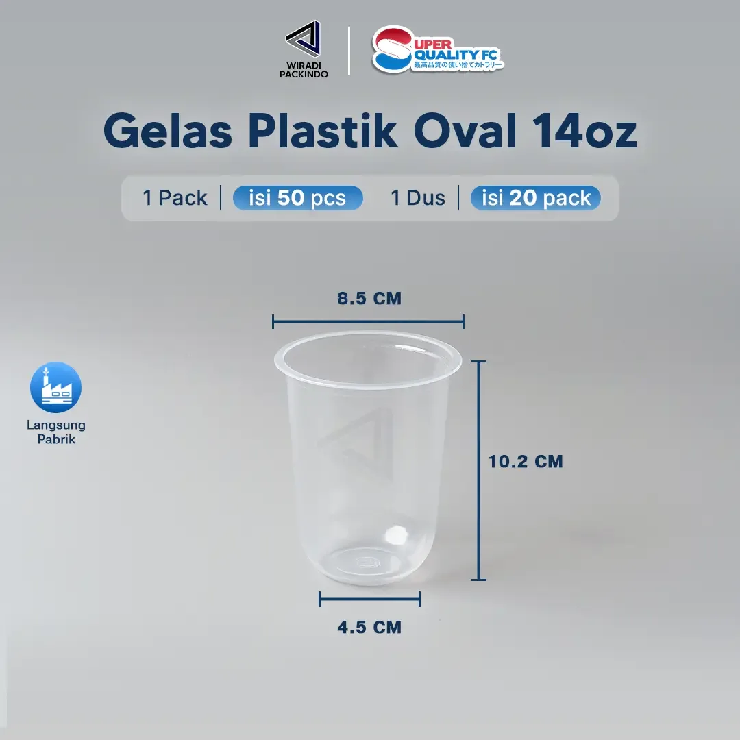 Gelas Plastik Oval