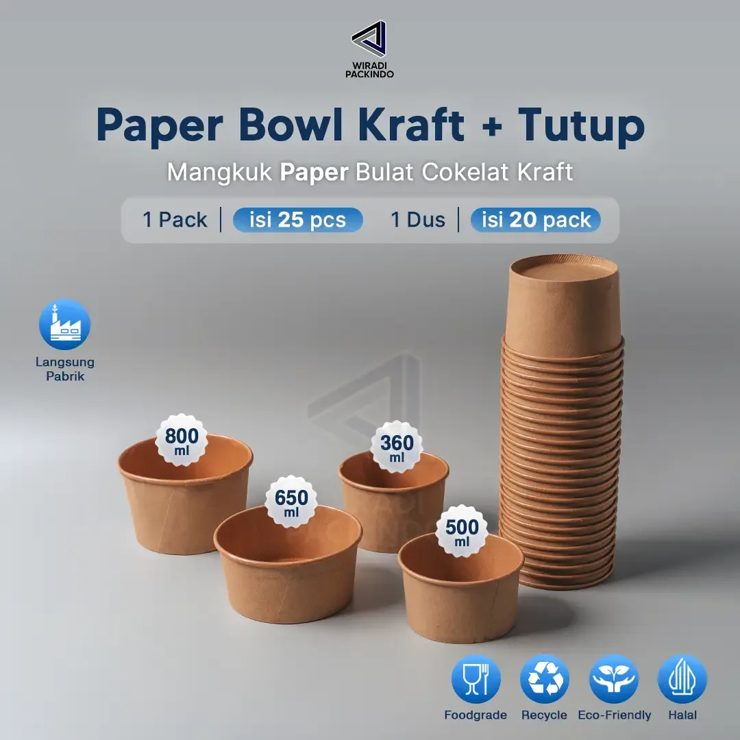Paper Bowl Kraft & Ivory