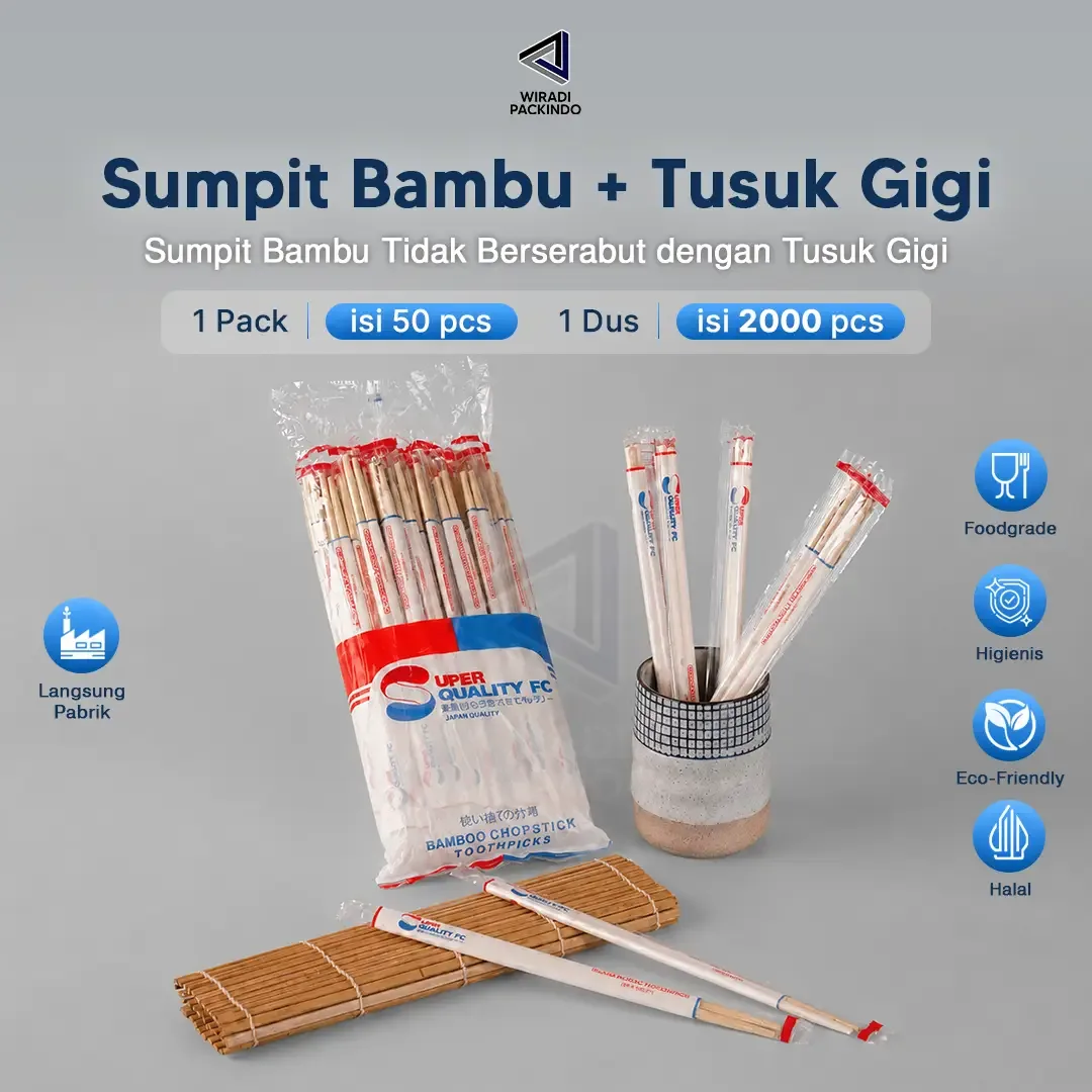 Sumpit Bambu + Tusuk Gigi