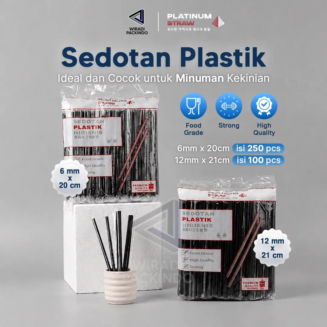 Sedotan Plastik Hitam