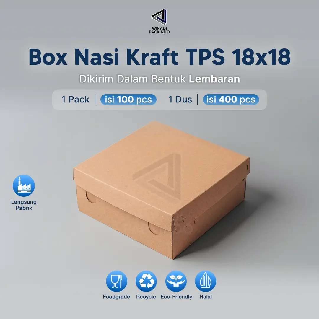Dus Nasi Kraft Tutup Pisah