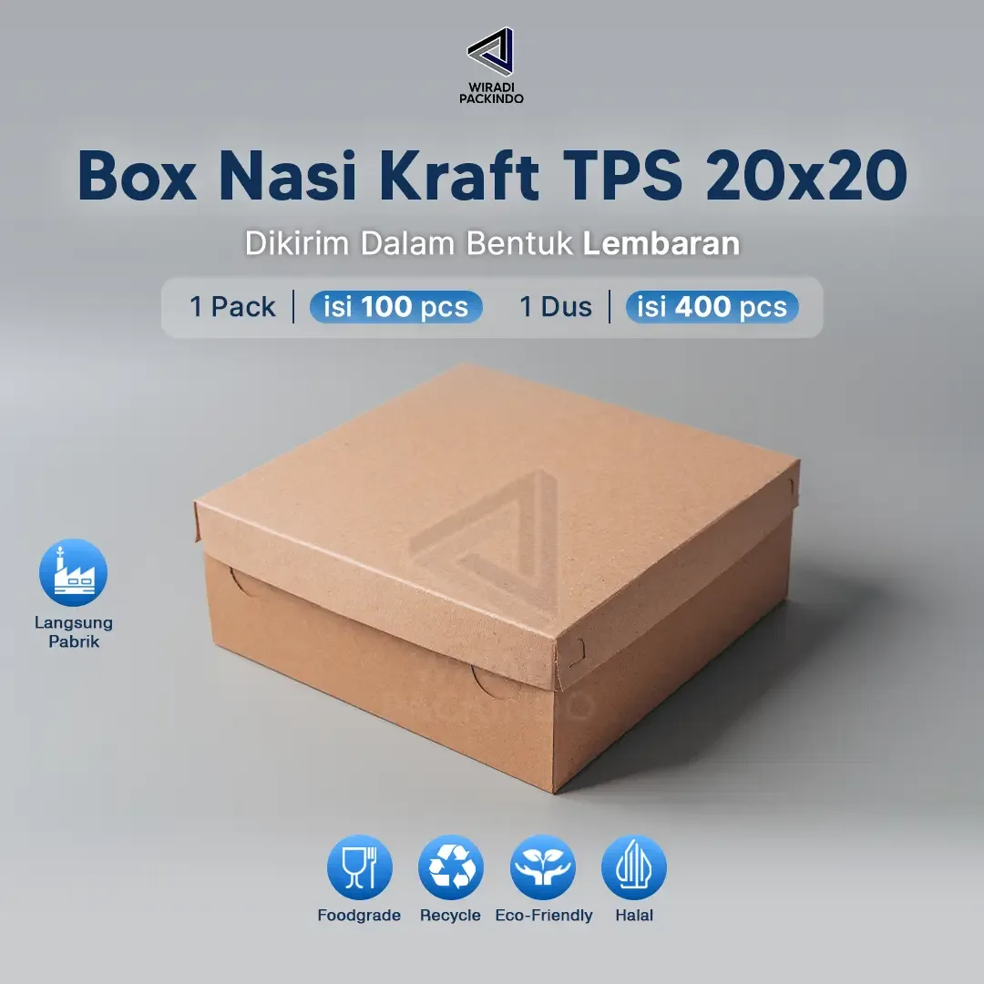 Dus Nasi Kraft Tutup Pisah