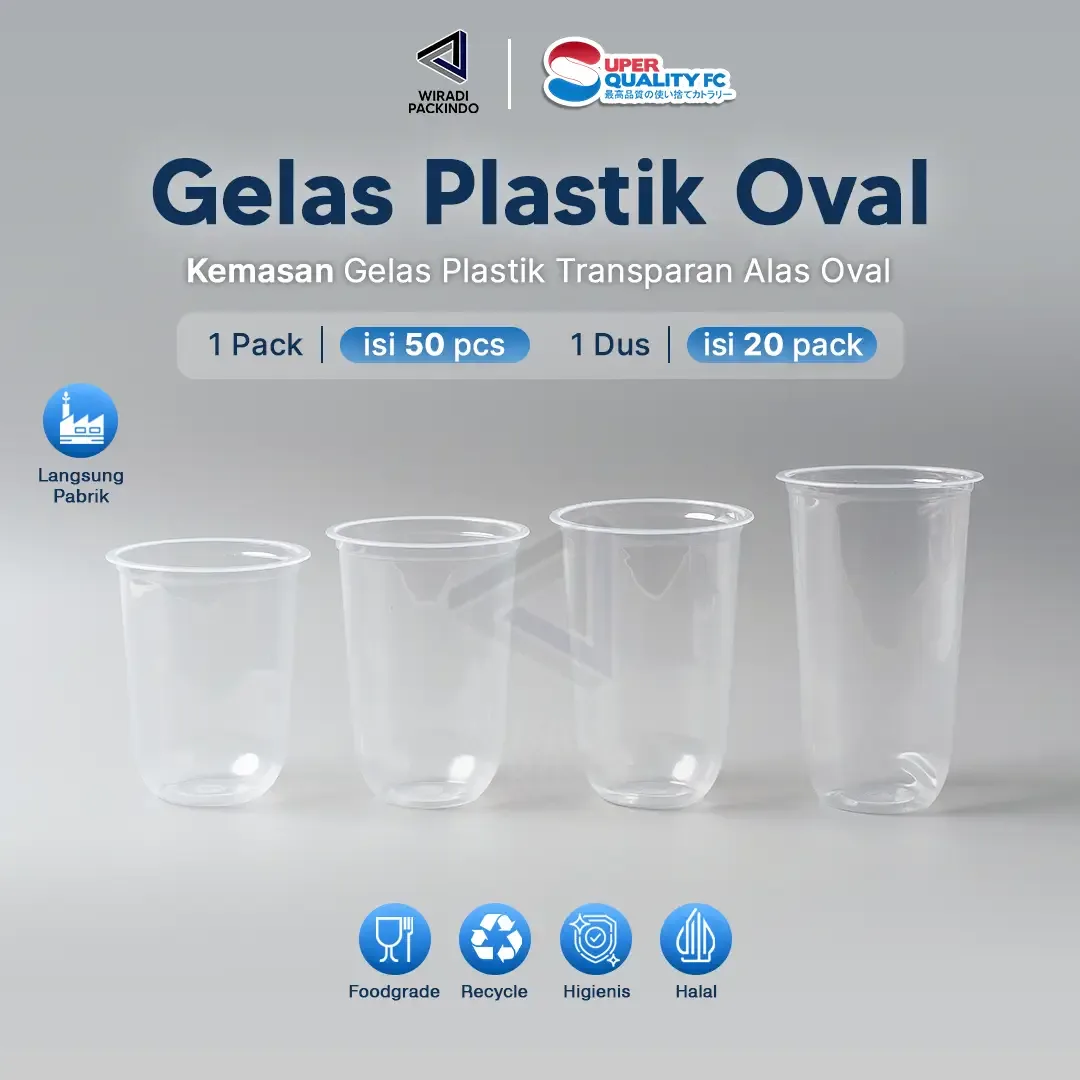 Gelas Plastik Oval