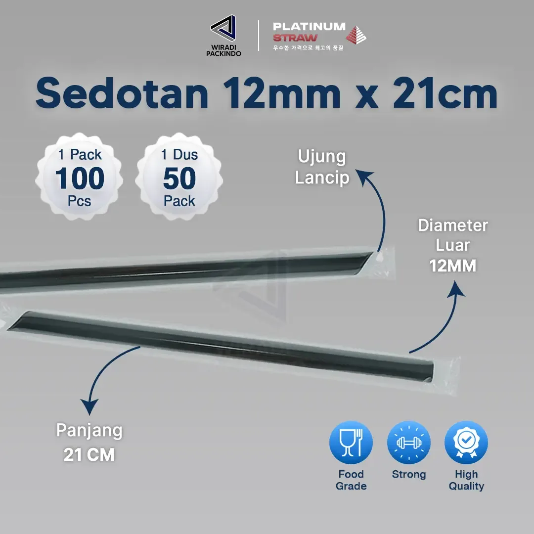 Sedotan Plastik Hitam