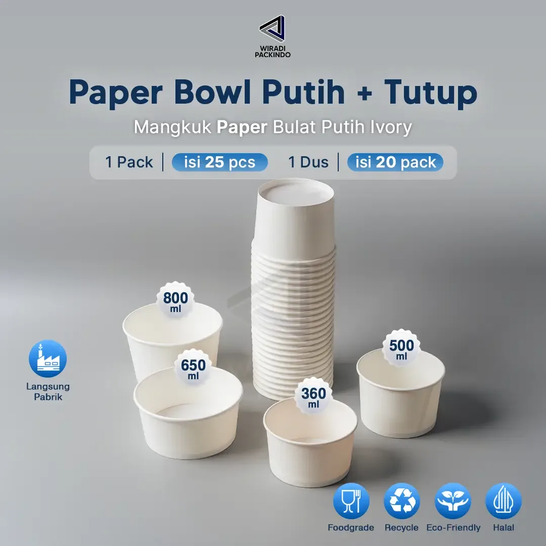 Paper Bowl Kraft & Ivory