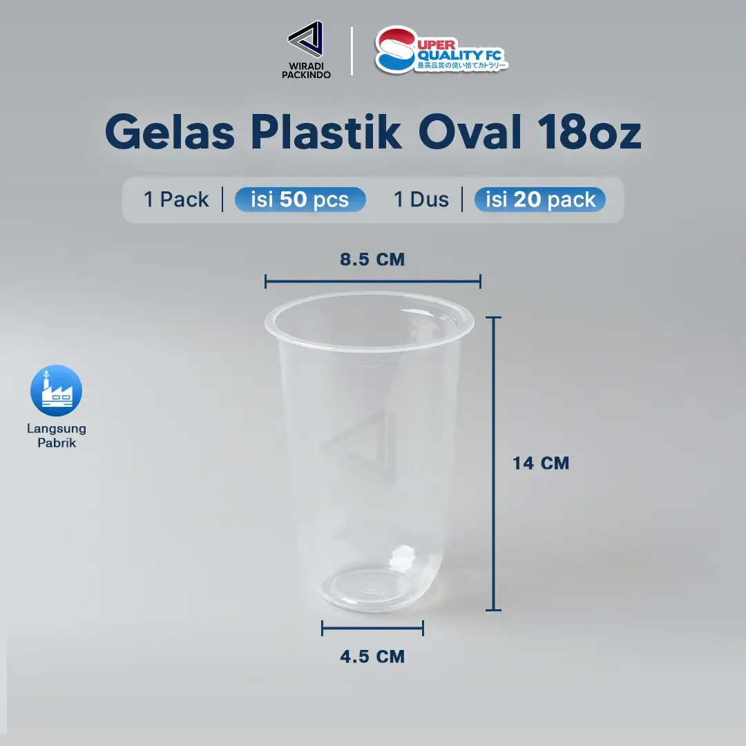 Gelas Plastik Oval