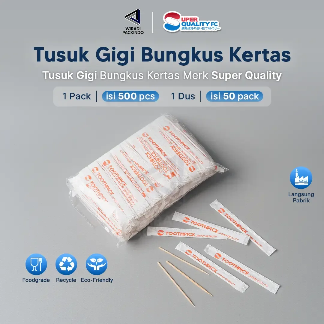 Tusuk Gigi Bungkus Kertas