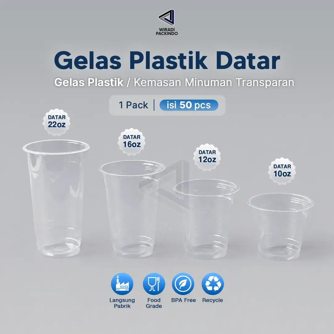 Gelas Plastik Datar