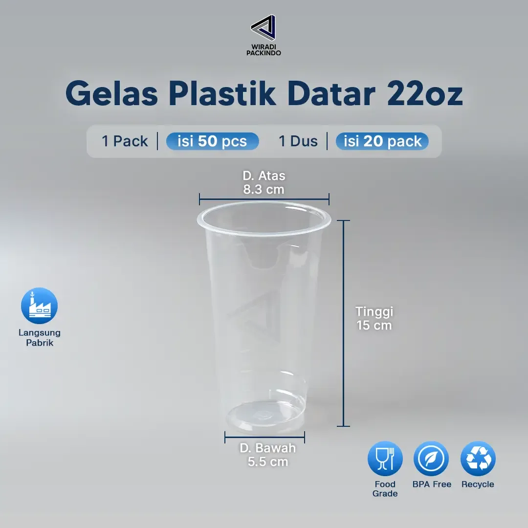 Gelas Plastik Datar