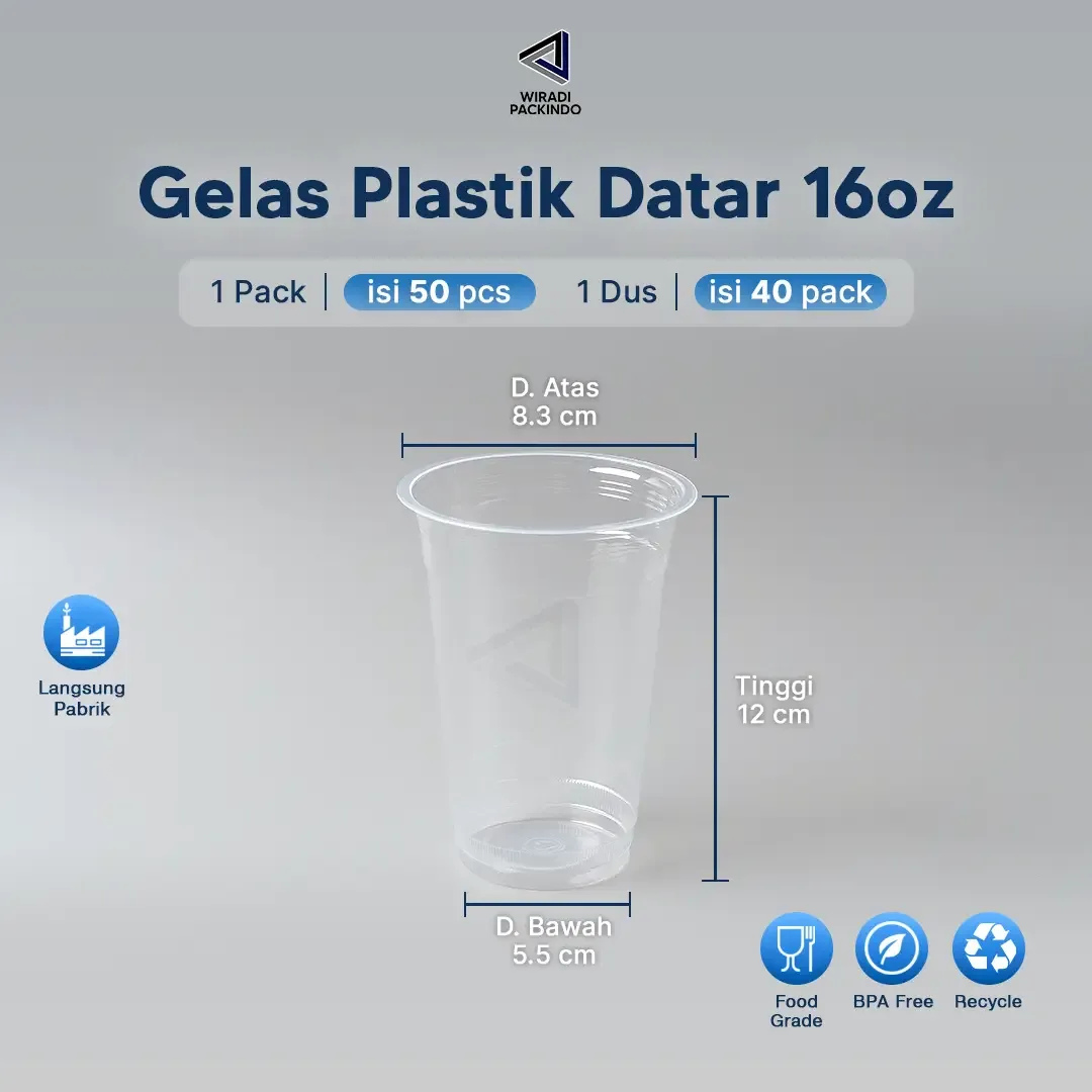 Gelas Plastik Datar