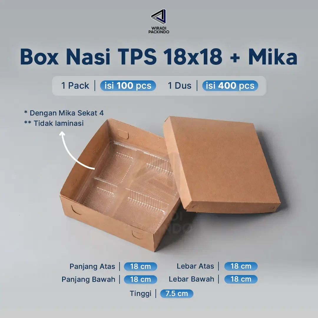 Dus Nasi Kraft Tutup Pisah