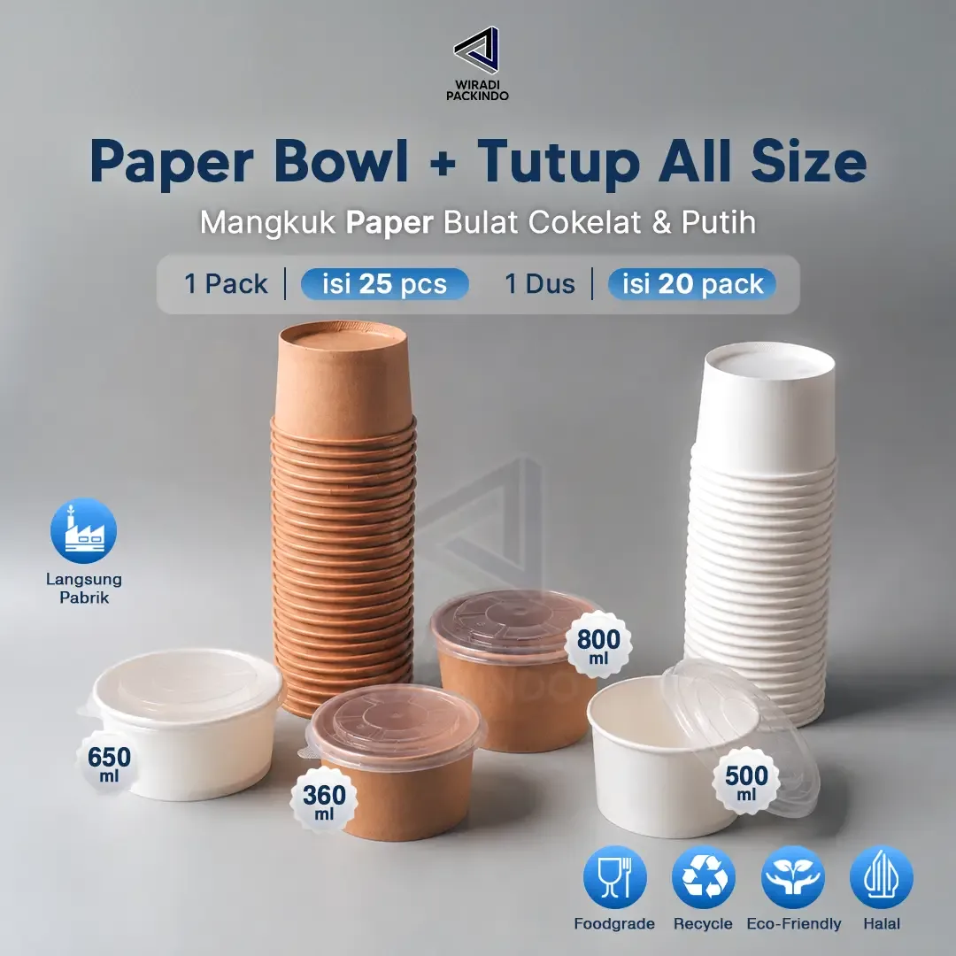 Paper Bowl Kraft & Ivory